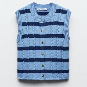 Zara striped knit top